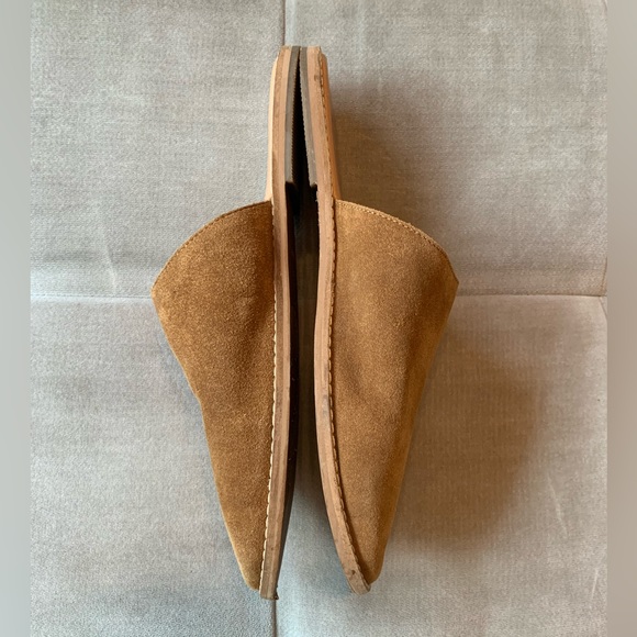 Free People Coronada Classic Slip on Mules Flats Brown Suede Size 38 Size 7.5-8 - Picture 6 of 11